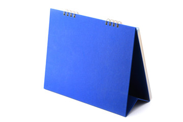 blue calendar recycled paper. isolated.