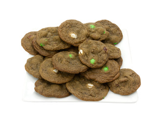 Homemade cookies on white plate