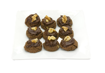 Homemade cookies on white plate