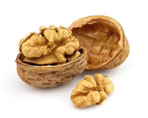 Walnuts in closeup