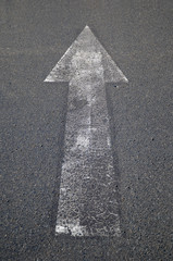 asphalt street arrow