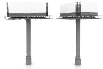 Obraz premium Outdoor billboard on white background