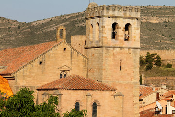Fototapeta na wymiar Sta Maria church Mora de Rubielos village Teruel Aragon