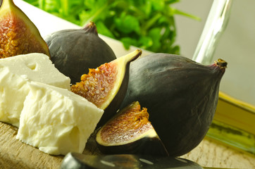 fresh figs and feta cheese