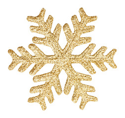 Gold glitter snowflake