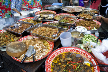 thai street food in bangkok thailand