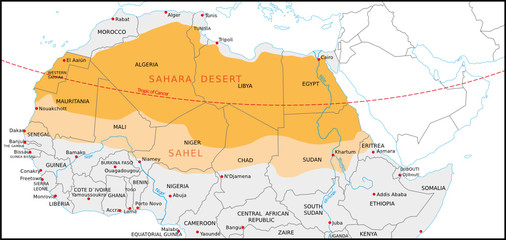 Fototapeta na wymiar Sahara, Sahel