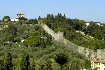 The Old City walls in Florence Tuscany Italy