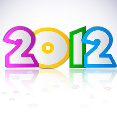 Happy new year 2012. Vector design element.