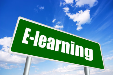 E-learning illustrated sign