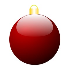 Weihnachtskugel rot