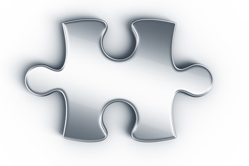 Obraz premium Metal puzzle pieces