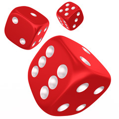 Dices in mid air