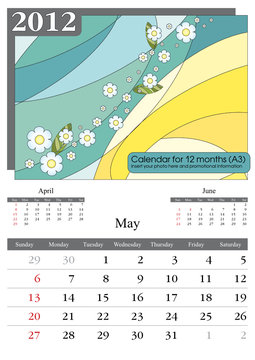 May. 2012 Calendar.