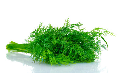 fresh dill isolated on white