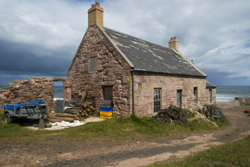 Cove Harbour, Fishermans Cottages, Scotland