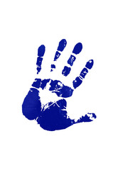 Huella de mano pintada