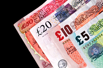 UK Currency paper money - Banknotes.