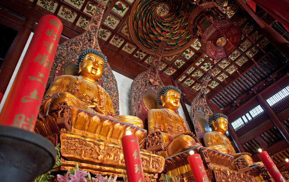 Three buddhas, China