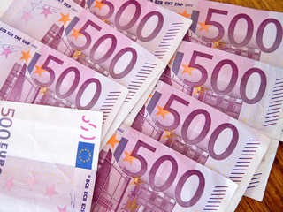 500 five hundreds euro notes