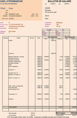 Bulletin de Salaire Technicienne de surface