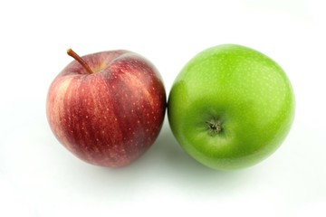 Red and green apple