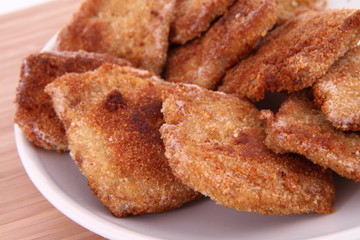Fried Soy Meat on a plate