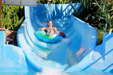 woman in the water park