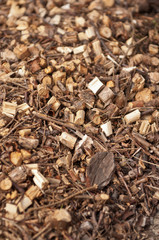 Garden wood chips