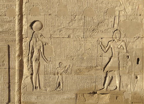 relief at the Esana temple in Egypt