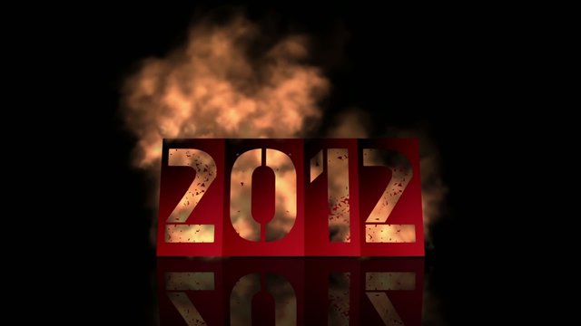 2012 new year with fire