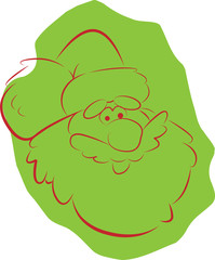 Simple vector illustration of  Santa Claus