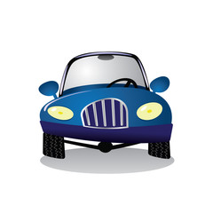 cartoon blue car - illustration