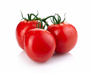 Tomatoes isolated on white