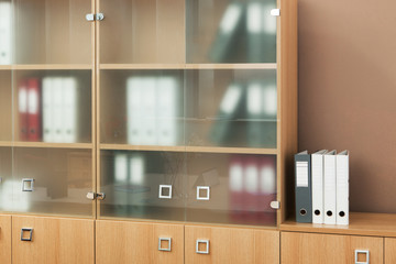bookcase with glass doors