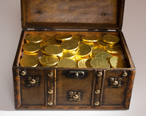 Open box full with money