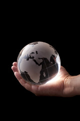 The earth on of a hand