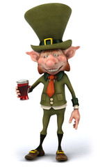 Lutin irlandais et bière