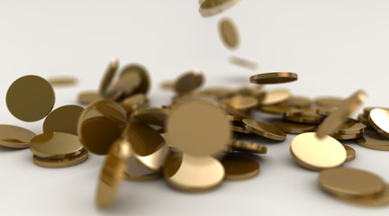 Gold coins fall