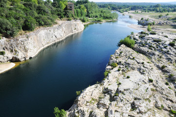 Naklejka na ściany i meble Gardon rzeka we Francji
