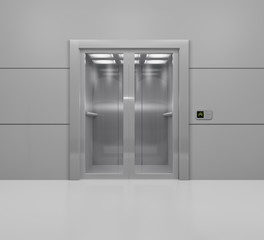 Aufzug mit Glastüren