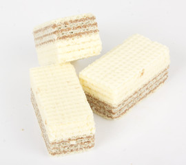 Wafers on a white background