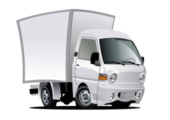 vector cartoon delivery / cargo truck