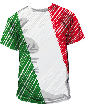 Italian tee, vector illustration