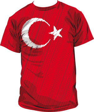 turkish tee, vector illustration