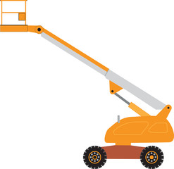An Orange and Grey Cherry Picker Platform