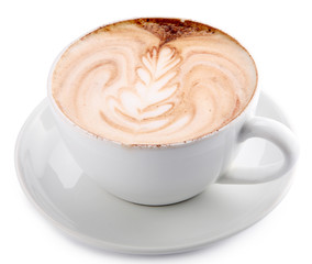 Cup of latte coffee