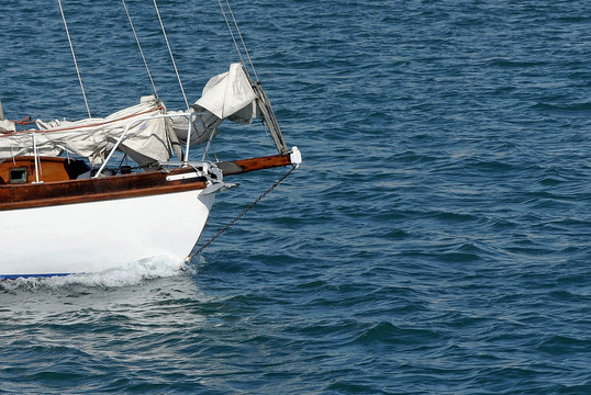 wooden sailing boat