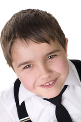 Portrait of happy joyful beautiful little boy