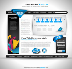 HiTech Website template with transparent shadows